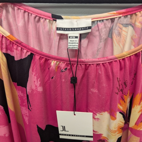 NWT Jules & Leopold Pink Floral Dress. Size Medium - Picture 3 of 5
